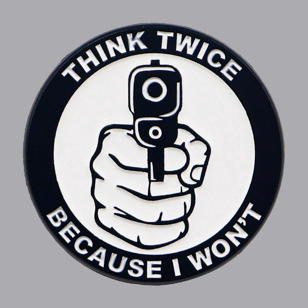 

Think Twice Because I Won't Enamel Pin Brooch Pines Lapel Pins Badge on Backpack Clothing Accessories Funny Jewelry Friends Gift