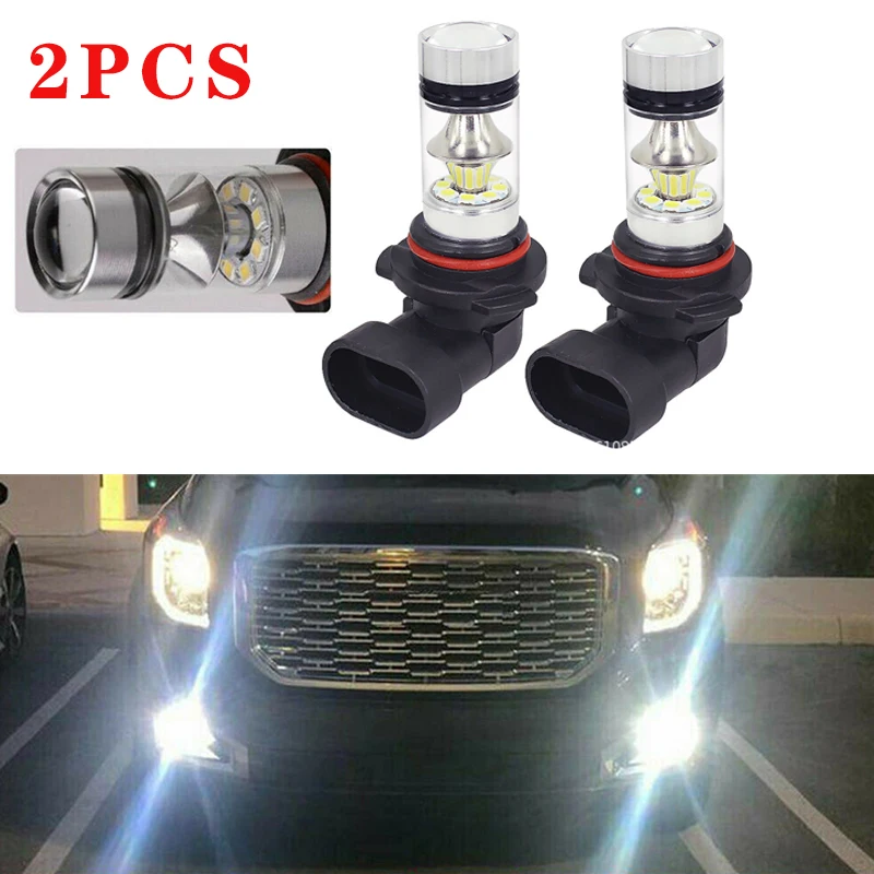 2Pcs H10 HB3 9140 9145 9005 LED Bulbs 6000K White Driving DRL Fog Light Bulbs Daytime Running Light Front Foglamp Auto Led Light