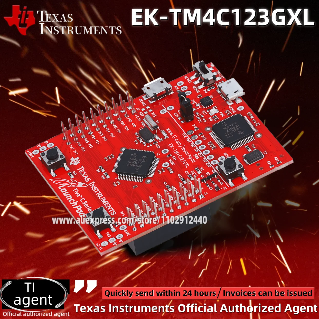 1PCS/LOT EK-TM4C123GXL Development board ARM® Cortex®-M4F Based MCU TM4C123G LaunchPad™ Evaluation Kit New Original Spot Stock