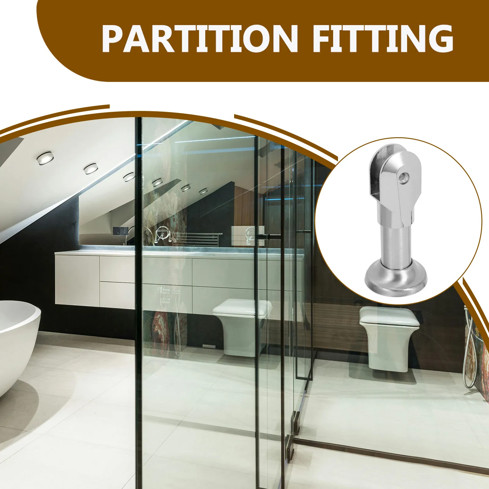 

4Pcs Stainless Steel Partition Support Foot Compact Lightweight Toilet Partition Bracket for Public Restroom Bathroom Hardware