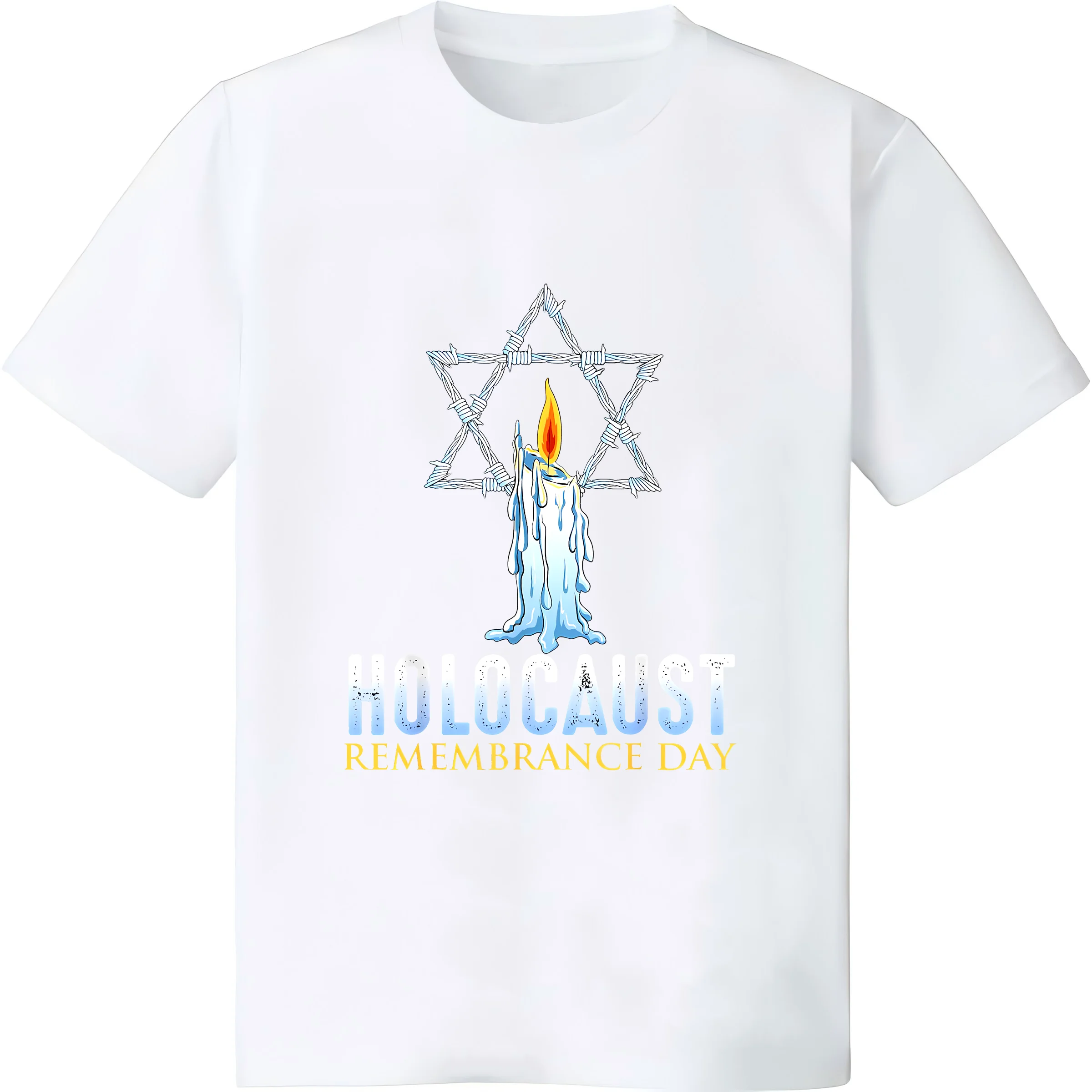 HOLOCAUST REMEMBRANCE DAY STAR CANDLE GRAPHIC T-Shirt