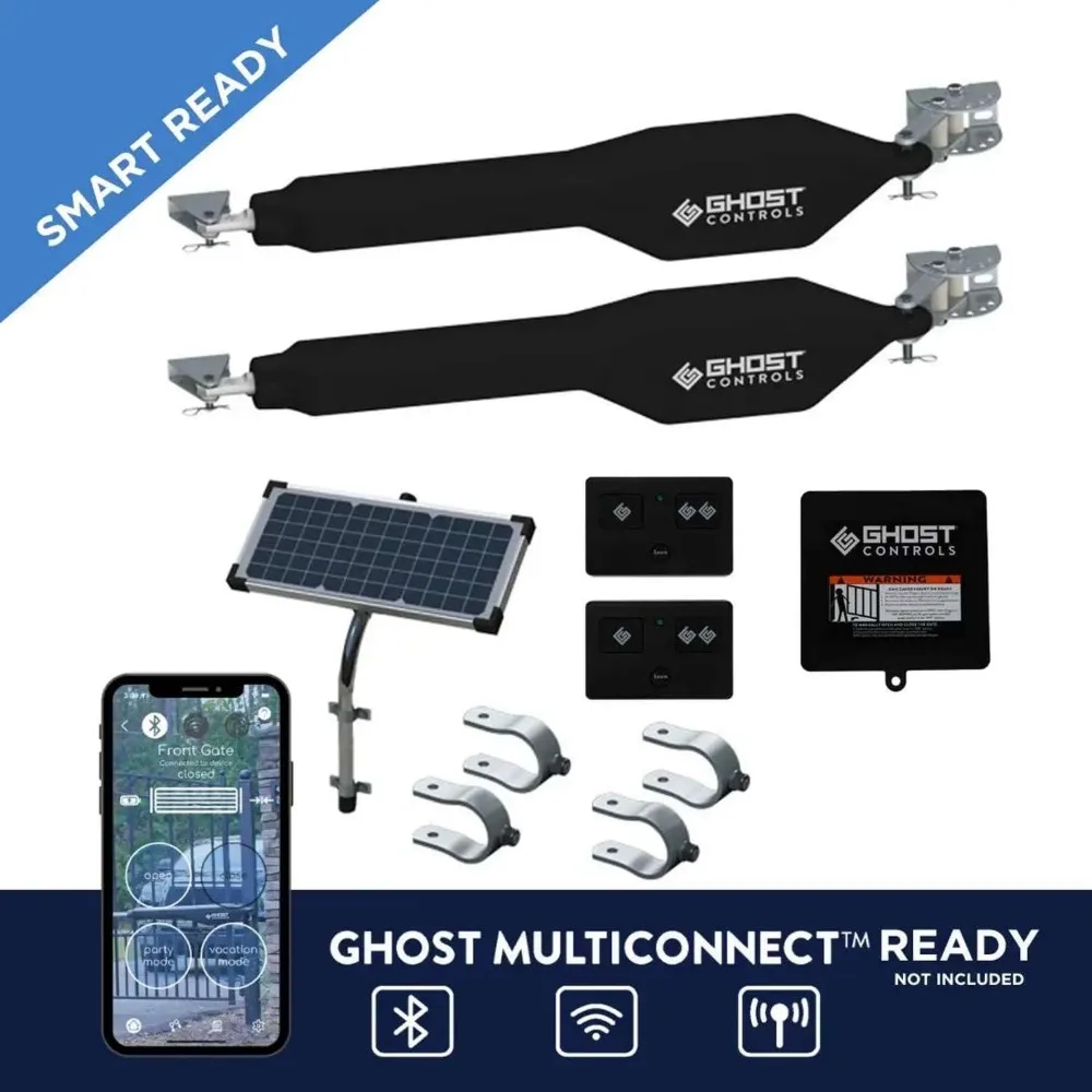 Heavy-Duty Solar Automatic Gate Opener Kit for Driveway Swing Gates with Long-Range Solar Gate Opener Remote - Model TDS2XP