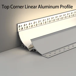 Алюминиевый профиль для мытья стен Гостиная Спальня Гипсовый верх Угловой отражатель Профиль Подвесной потолочный линейный светильник