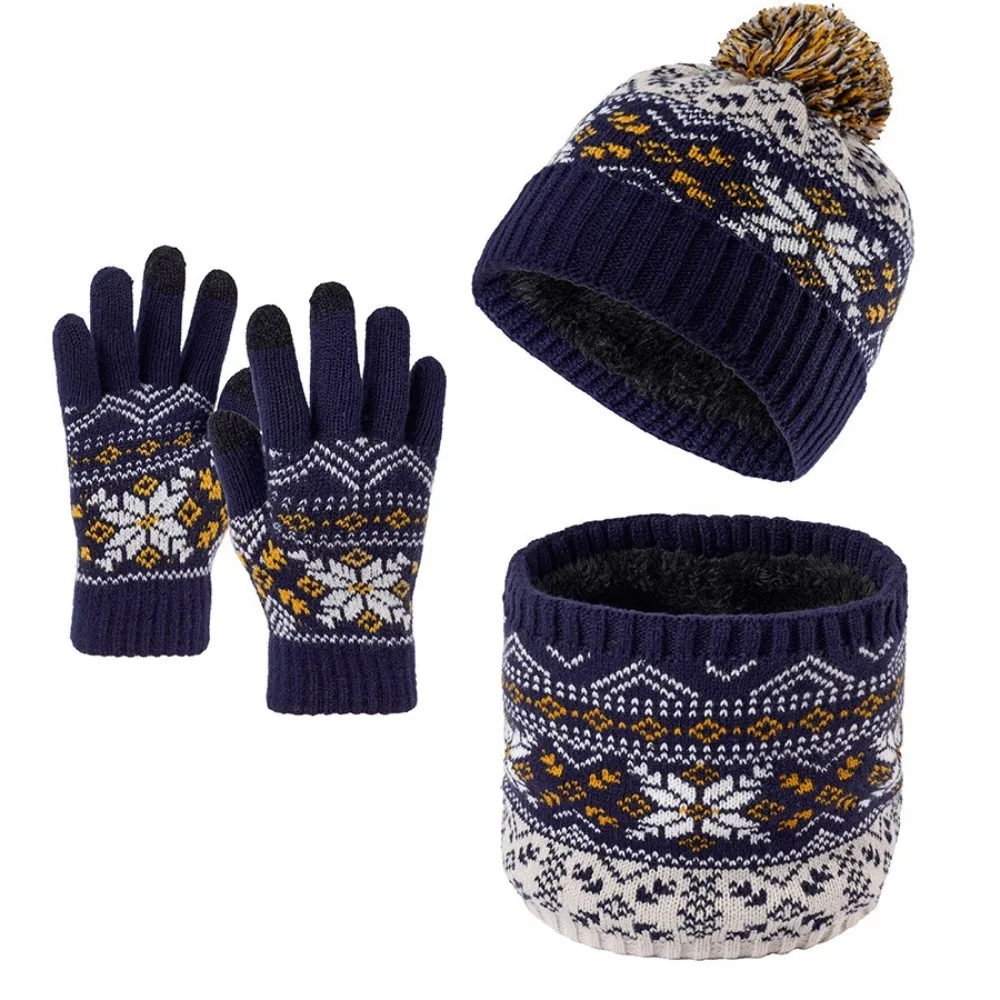 conjunto-de-3-pecas-gorro-cachecol-e-luvas-de-inverno-para-criancas-kit-quente-de-trico-com-pompom-a-prova-de-vento-para-atividades-ao-ar-livre
