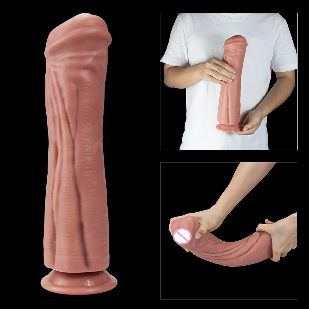 30cm Huge Animal  Dildos Horse Stick with Suction Cup Soft Penis Silicone Dildo Big Butt for Women Sm Adult Product Toys