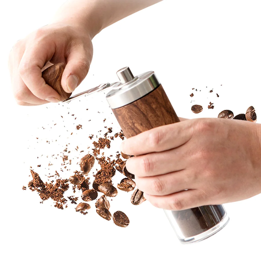 Manual Coffee Bean Grinder Stainless Steel Professional Double Bearing Adjustable Hand Burr Coffee Bean Grinder Kitchen Tool