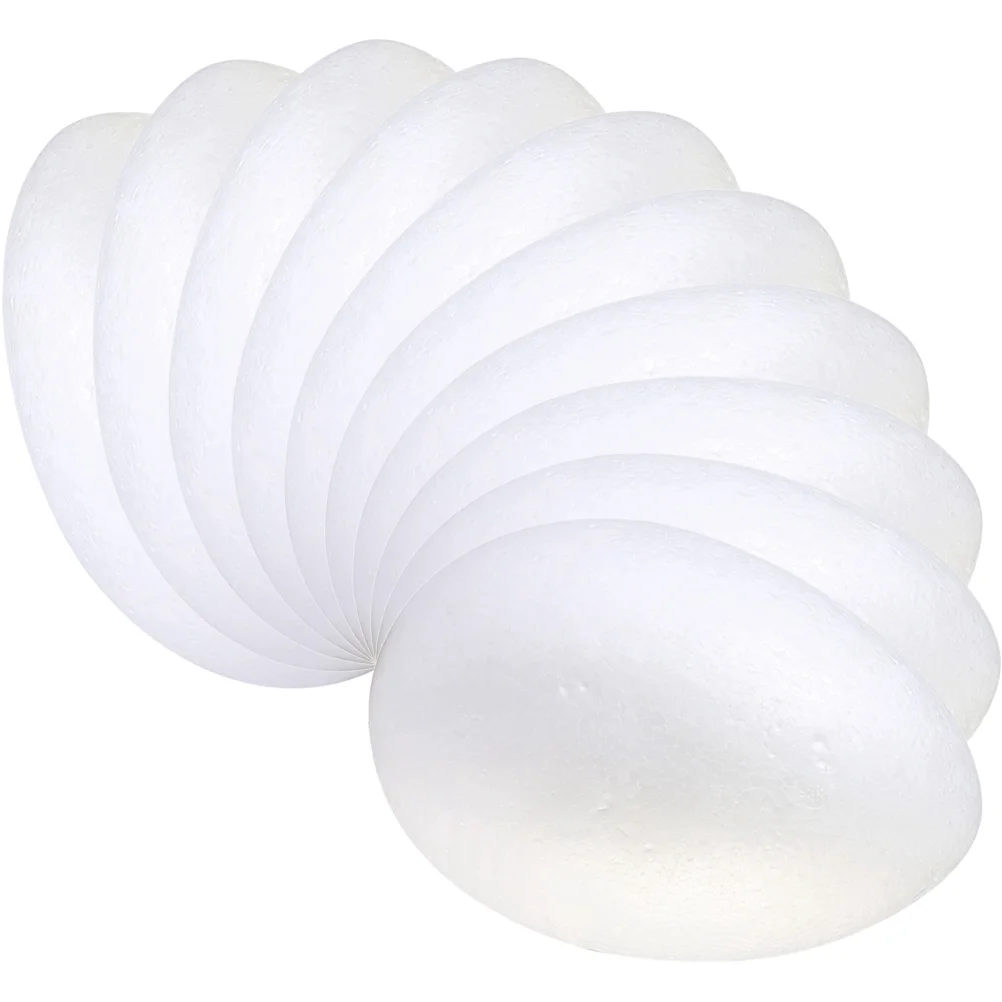 

10 Pcs Solid Foam Egg Easter Craft Shapes Dye Kit Polystyrene Eggs Decoration Party Favors Crafts