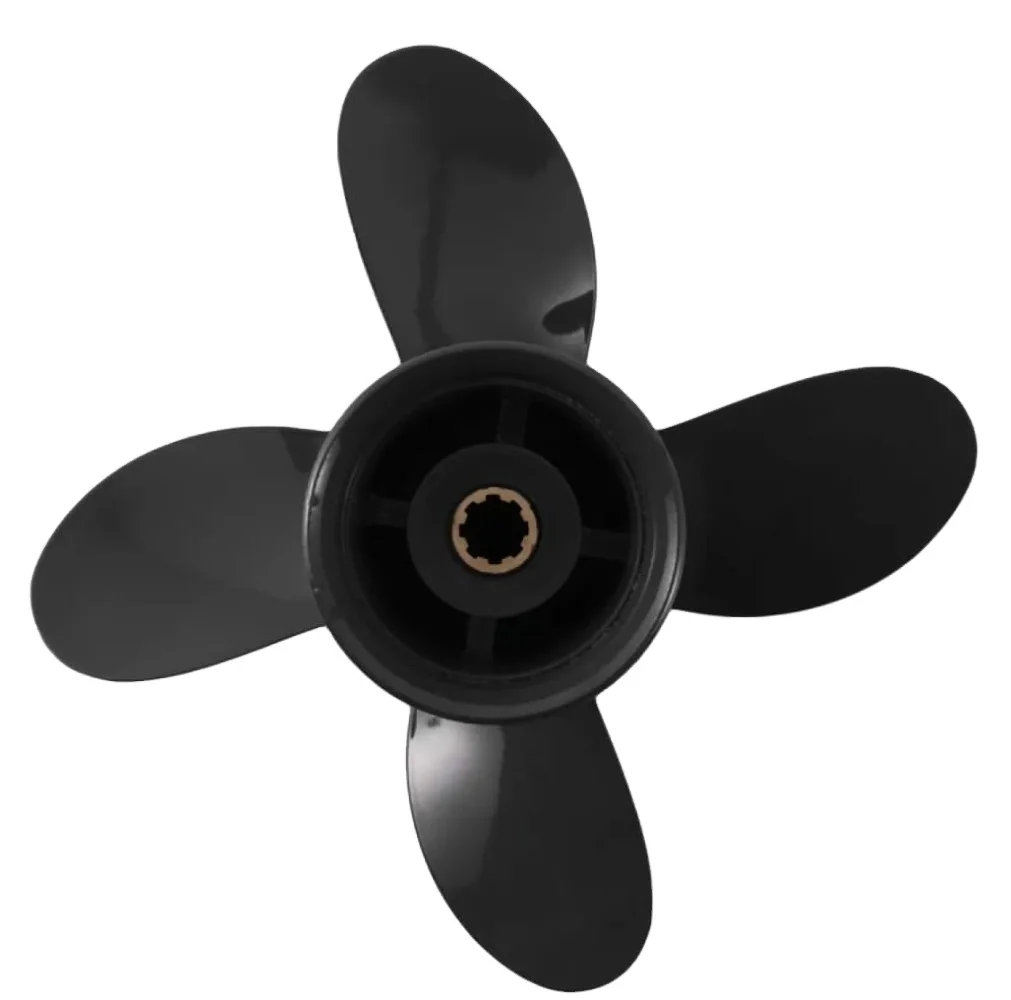 4 Blades 9.9-15 HP 9 1/4 X 8 Marine Boat Outboard Aluminum Propeller Matched for YAMAHA Outboard Engine 8 Tooth Spline