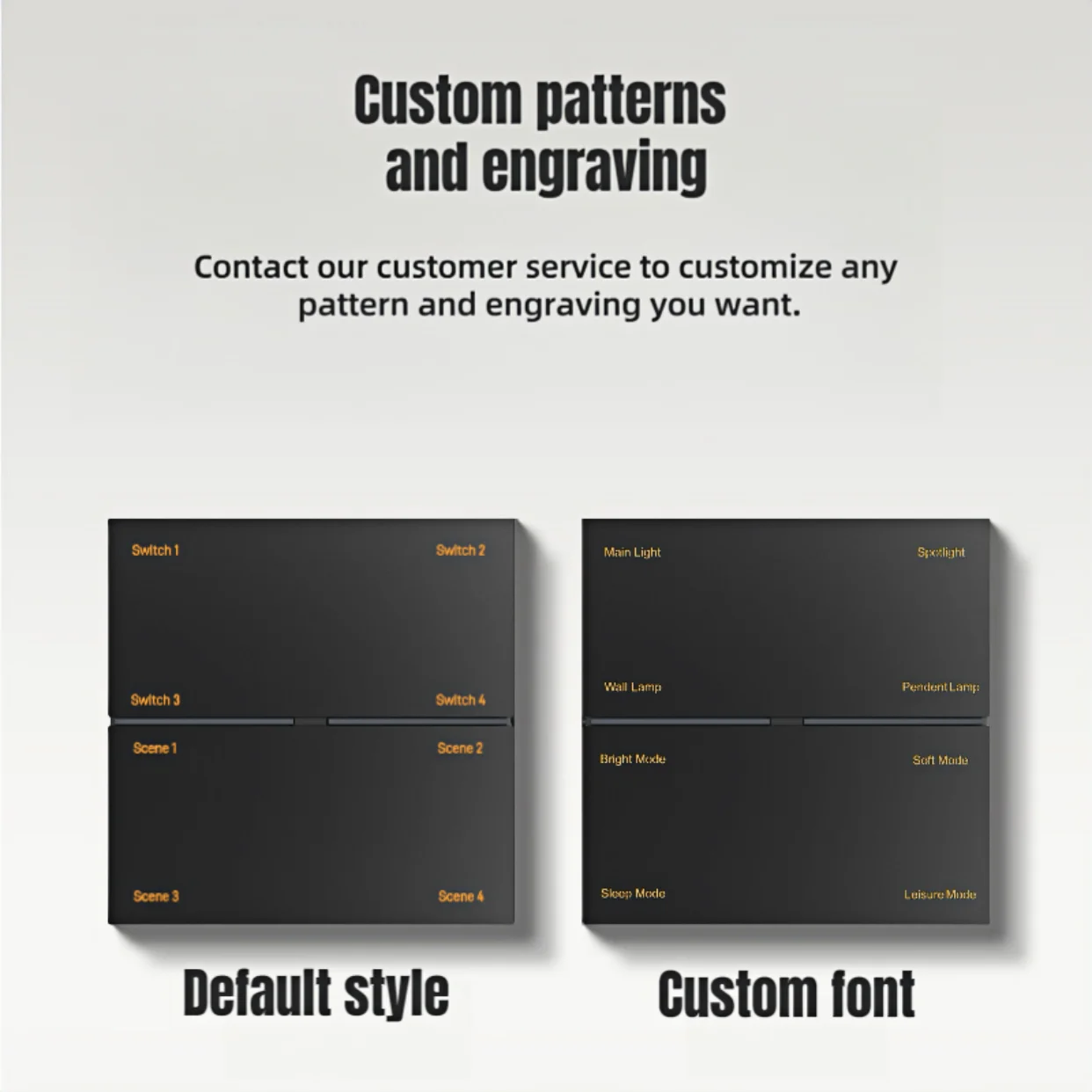 M9 Tuya Zigbee Smart Switch w/Human Sensor Radar, 4 Relay + 4 Scene Keys (All Programmable), Aluminum Panel + Custom Engraving