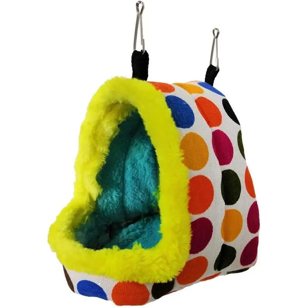 Hanging Hammock Winter Warm Parrot Nest House Bed Plush Sleep Pet Cave Hammock Toy Conure Lovebird Budgie Parakeet Cage Accessor view 6