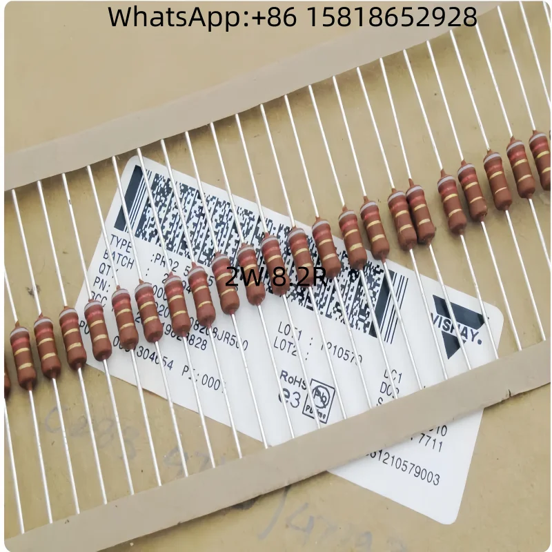 

10pcs VISHAY-BC PR02 2W 8.2R 8R2 1% Copper Lead Metal Film Resistors PR02000208208JR500