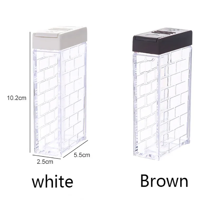 Transparent Spice Jar Set Salt and Pepper Seasoning Bottle Colorful Lid Kitchen Condiment Cruet Storage Container Spice Rack