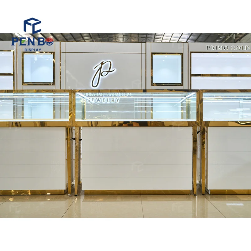 맞춤형 보석 진열장 모던 목걸이 및 보석 가게 LED 조명 다층 디스플레이 벽 진열장