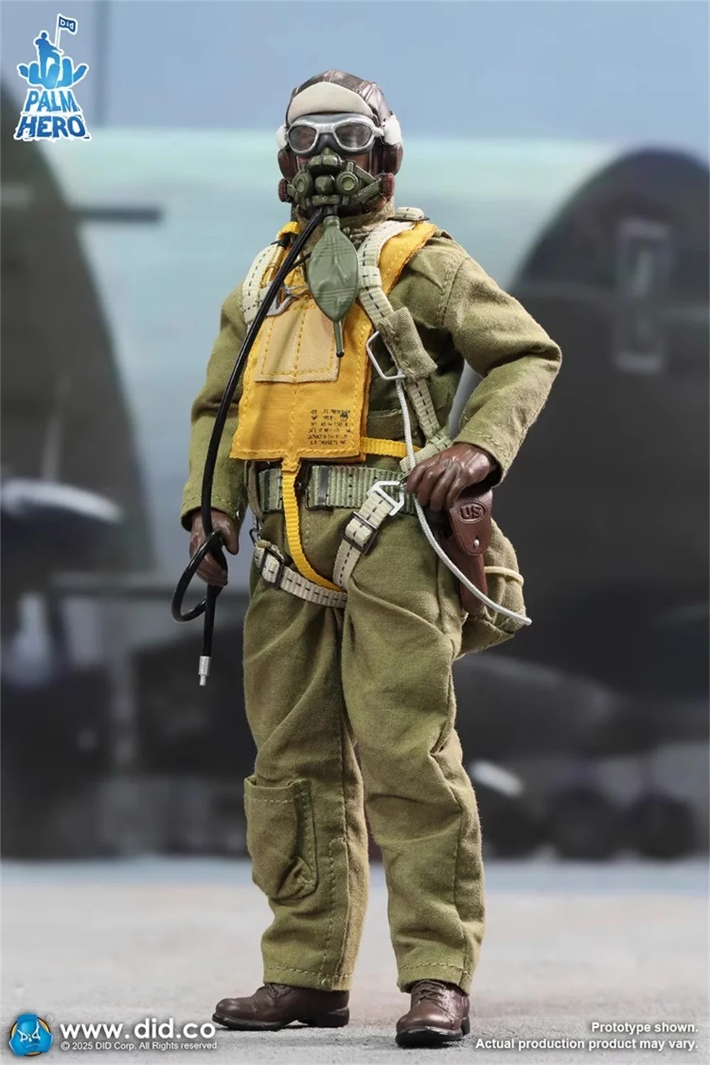1/12 DID XA80032 Palm Pocket Series WWII US. Piolet Soldier Doll General About 6\