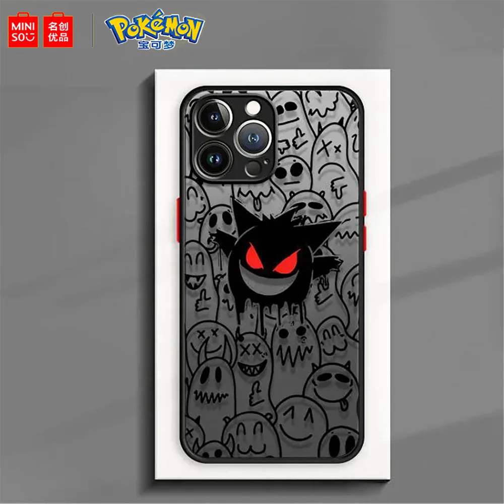 Miniso X Pokemon Psyduck Pikachu Gengar funda de teléfono para Samsung Galaxy S24 S23 S22 S21 S20 Plus FE Ultra