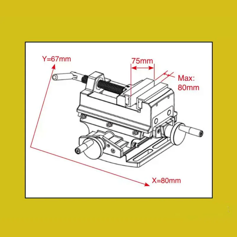

Rotating cross pliers, multi-functional mini cross table table sliding milling machine, suitable for bench drill electric drill
