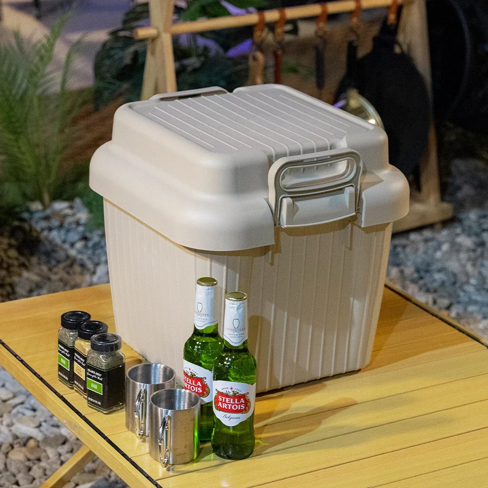 

Сверхмощный органайзер для хранения в кемпинге, 32 л, грузовой багажник, многофункциональные контейнеры с крышкой и ручкой