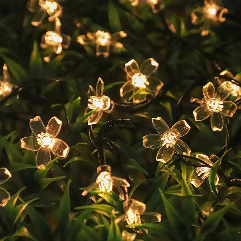 

led solar lights string garden landscape lights cherry blossom lights outdoor camping lawn lights wedding birthday decorative li