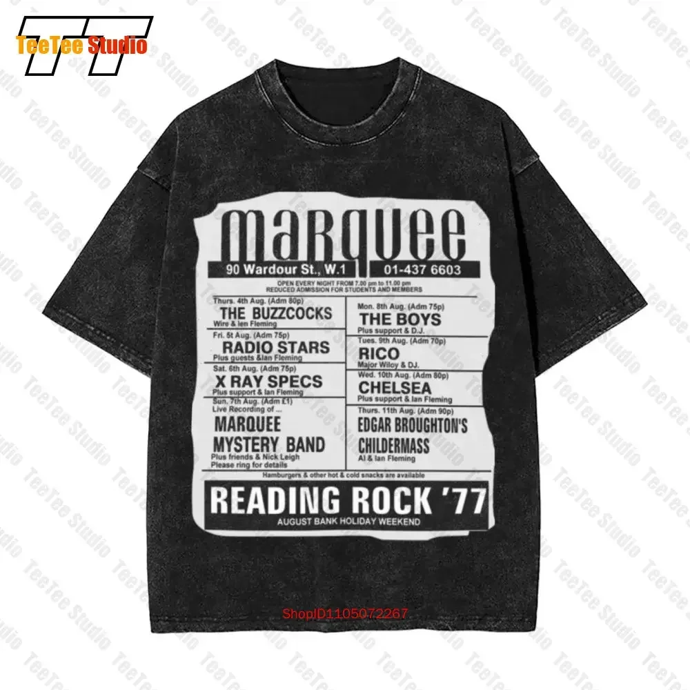 The Marquee Club London Official Vintage Oversized T-Shirt 1977 Punk Flyer Buzzcocks X Ray Spex 5ARC