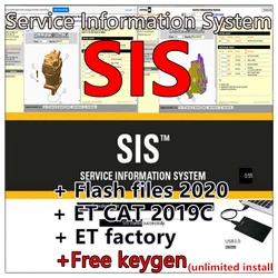 For red Caterpillar SIS Service Information System EPC Repair Software CAT ET 2019c diagnostic program Factory password 10 digit