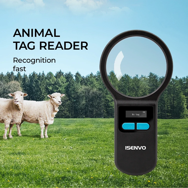 

ISENVO W90B Pet Microchip Reader, Microchip Registration, Bluetooth 2.4G EMID Fox-B(ISO11784/11785) 134.2KHz/125KHz Animal ID