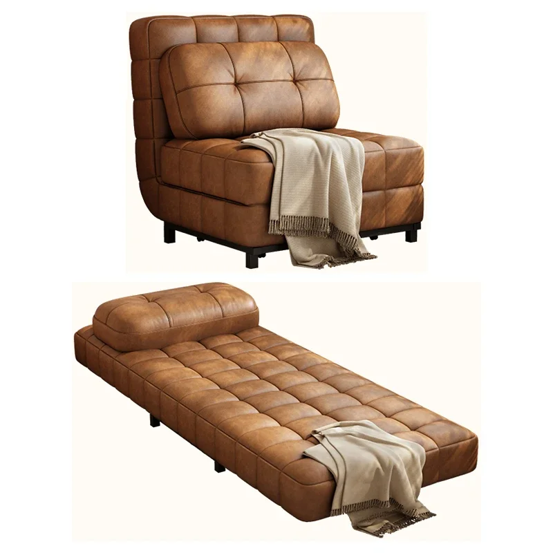 2026Modern Luxury Folding Sofa Bed Multifunctional Living Room Furniture Reclining Foldable Features Upholstered Synthetic Leath