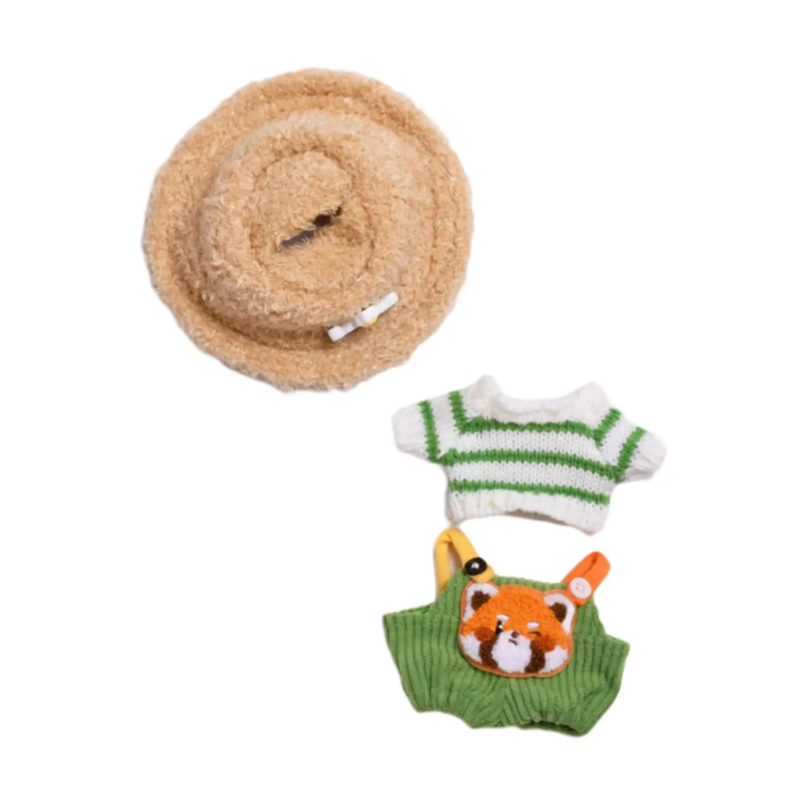 

Кукольный свитер, брюки на подтяжках, костюмы со шляпой, костюмы, модное мягкое платье, наряды, одежда для куклы 5,91 дюйма