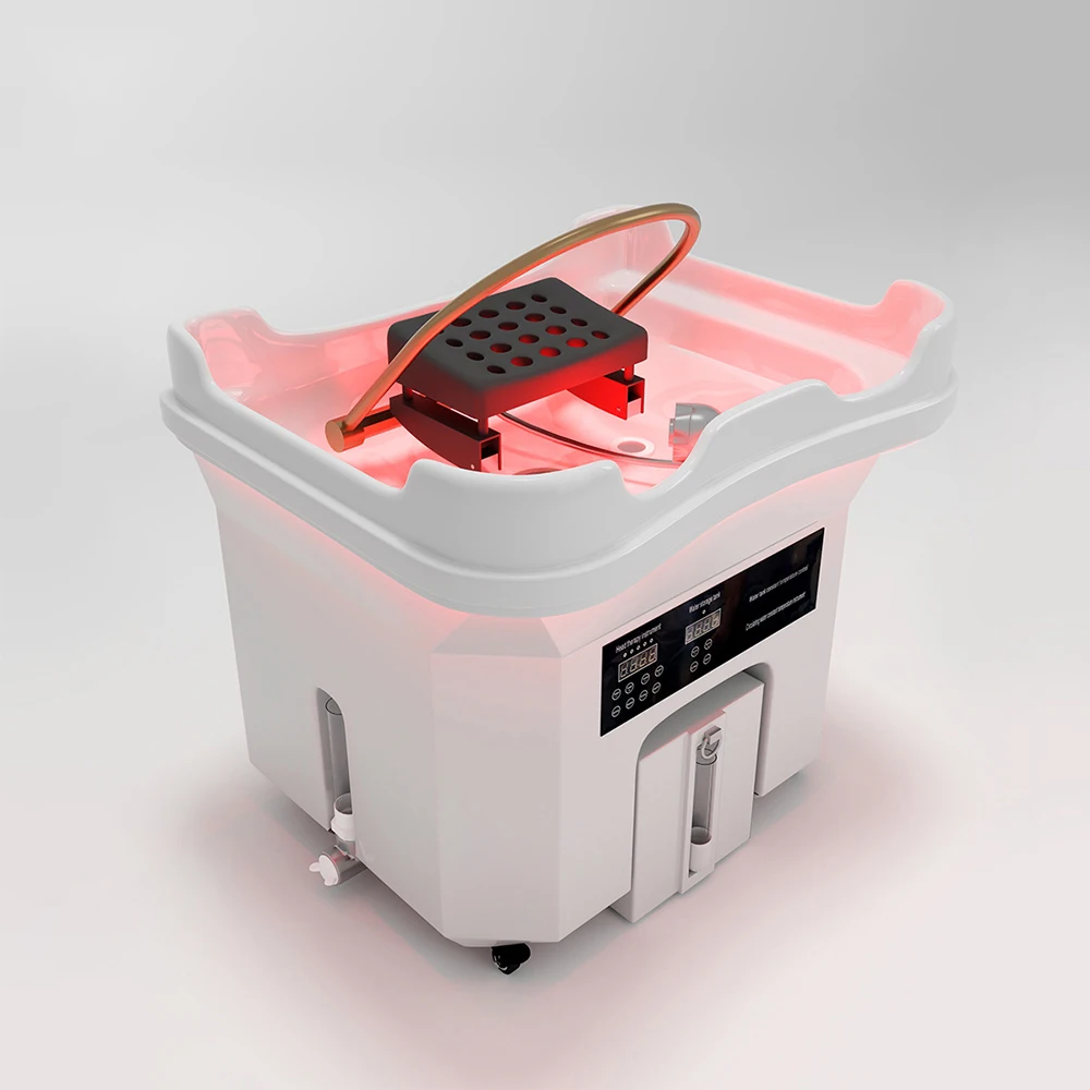 

Portable Acrylic Shampoo Bowl Spa Fumigation Hair Wash Basin Waterfall Head Circulation Ergonomic Design High Quality Durable