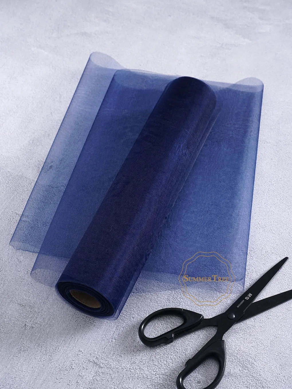 25M x 29CM Navy Blue Sheer Organza Roll Fabric DIY Wedding Party Chair Sashes Bows Table Runner Swag Decor