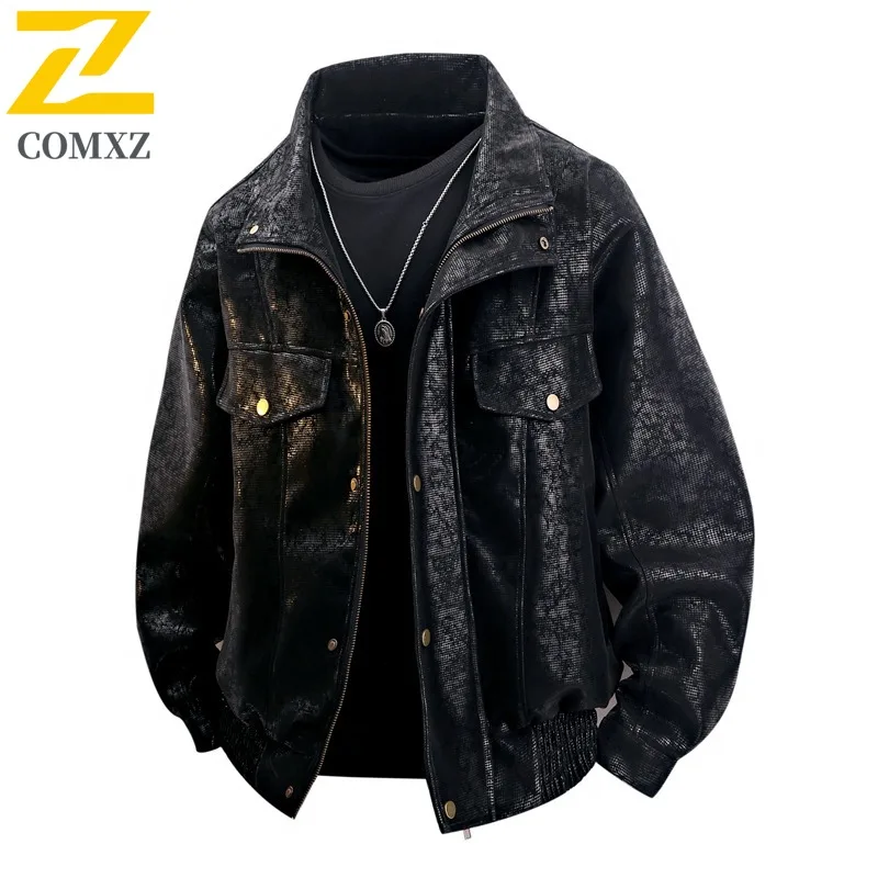 

COMXZ Men Jacket Premium Outdoor Mountaineering Windproof Coat Luxury Stand Collar Street Style Comfort Autumn Clothing