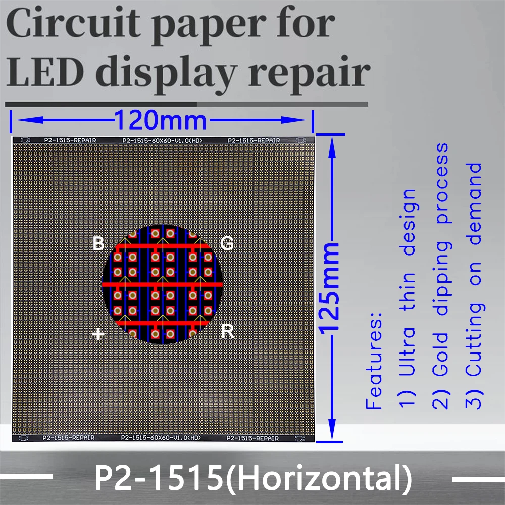 P2-1415-1515(HL) Circuit Paper,Horizontal lamp which is rare,80X85mm ,Used for repairing damaged PCB pads