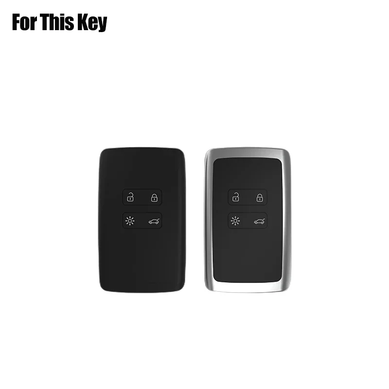 Zinc Alloy TPU Car Remote Smart Key Fob Case Cover With Keychain For Renault Koleos Kadjar Talisman Captur Espace Clio Megane