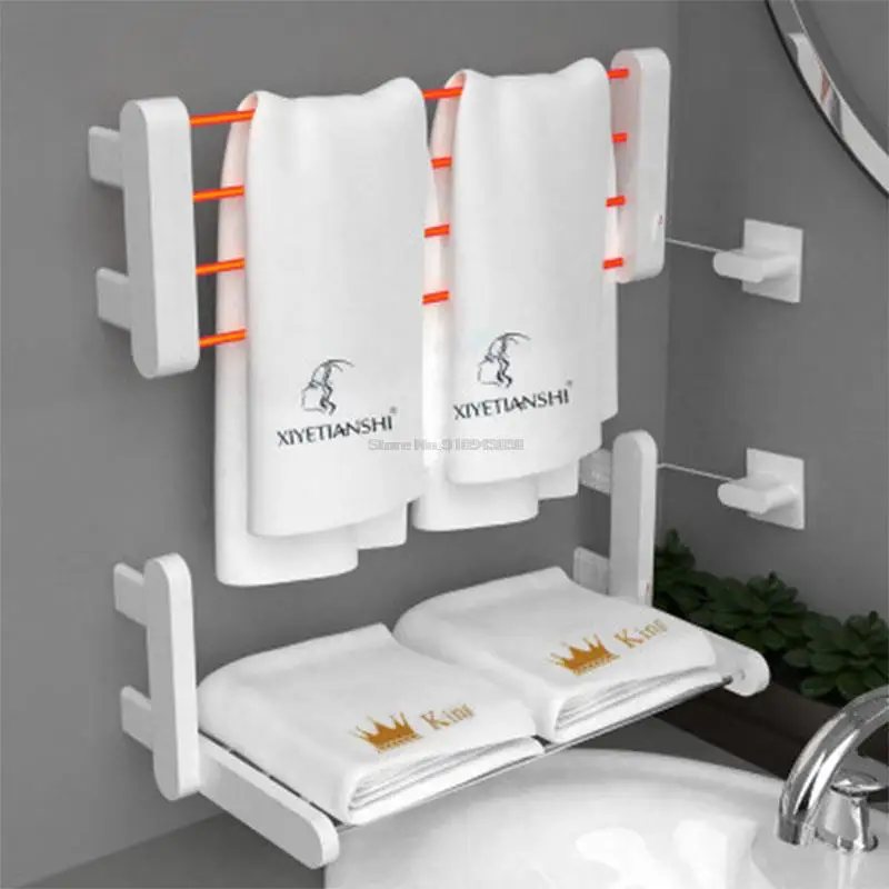 Intelligence From Drilling Electrically Heated Towel Rack for Household Heating Drying Sterilization Folded Towel Shelf