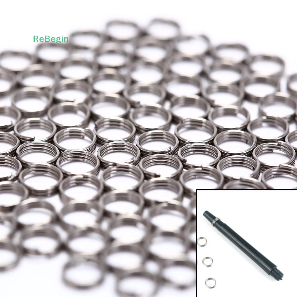 100Pcs/lot Professional Silver Dart Shaft Stainless Steel Protect Rings For Nylon Darts Shafts Dart Accessories