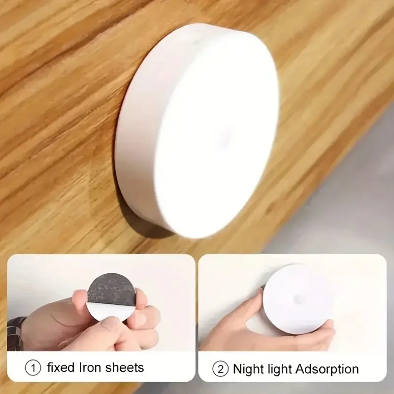 1pc Motion Sensor Night Light - Wireless LED Detector Lamp for Bedroom, Staircase, Closet, and Room Decor-night
