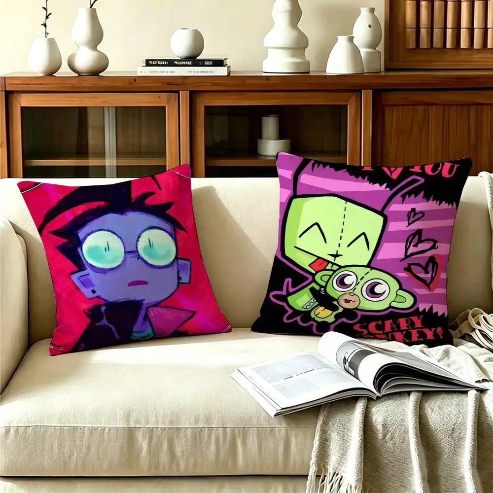 I-Invader Zim Cartoon  Double-sided print Pillow Case Cushion Cover Throw Pillow Case For Car Sofa