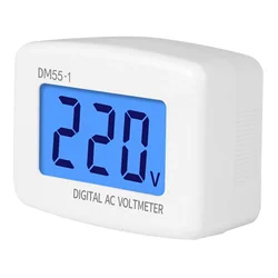 AC Voltmeter Plug DM55-1 110V-220V Digital AC LCD Digital Display Voltmeter EU US Plug Volt Meter Socket Voltage Tester