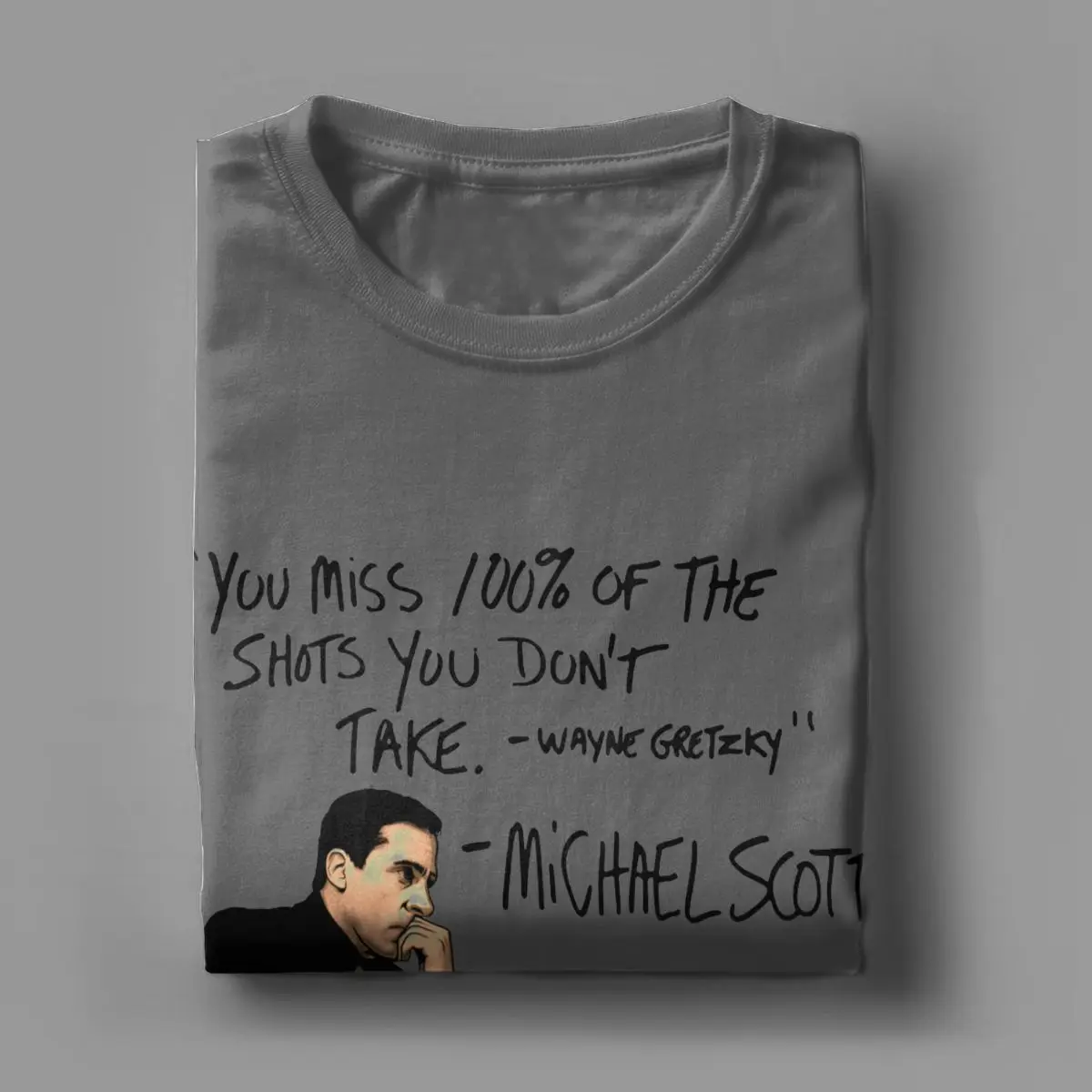 Michael Scott Quote The Office T Shirt for Men Pure Cotton Funny T-Shirt Crewneck Tv Show Tees Short Sleeve Tops Graphic