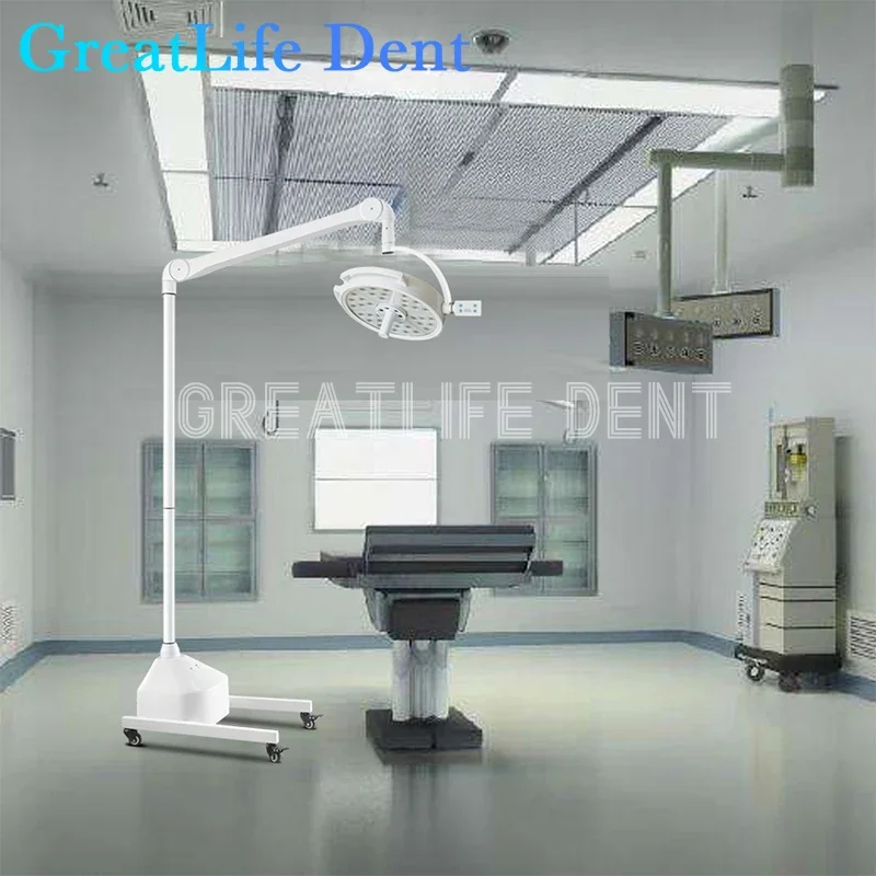 GreatLife 108W 36 LEDs 100000Lux Mobile Floor Shadowless Lamp Veterinary Pet Plastic Surgical Lighting
