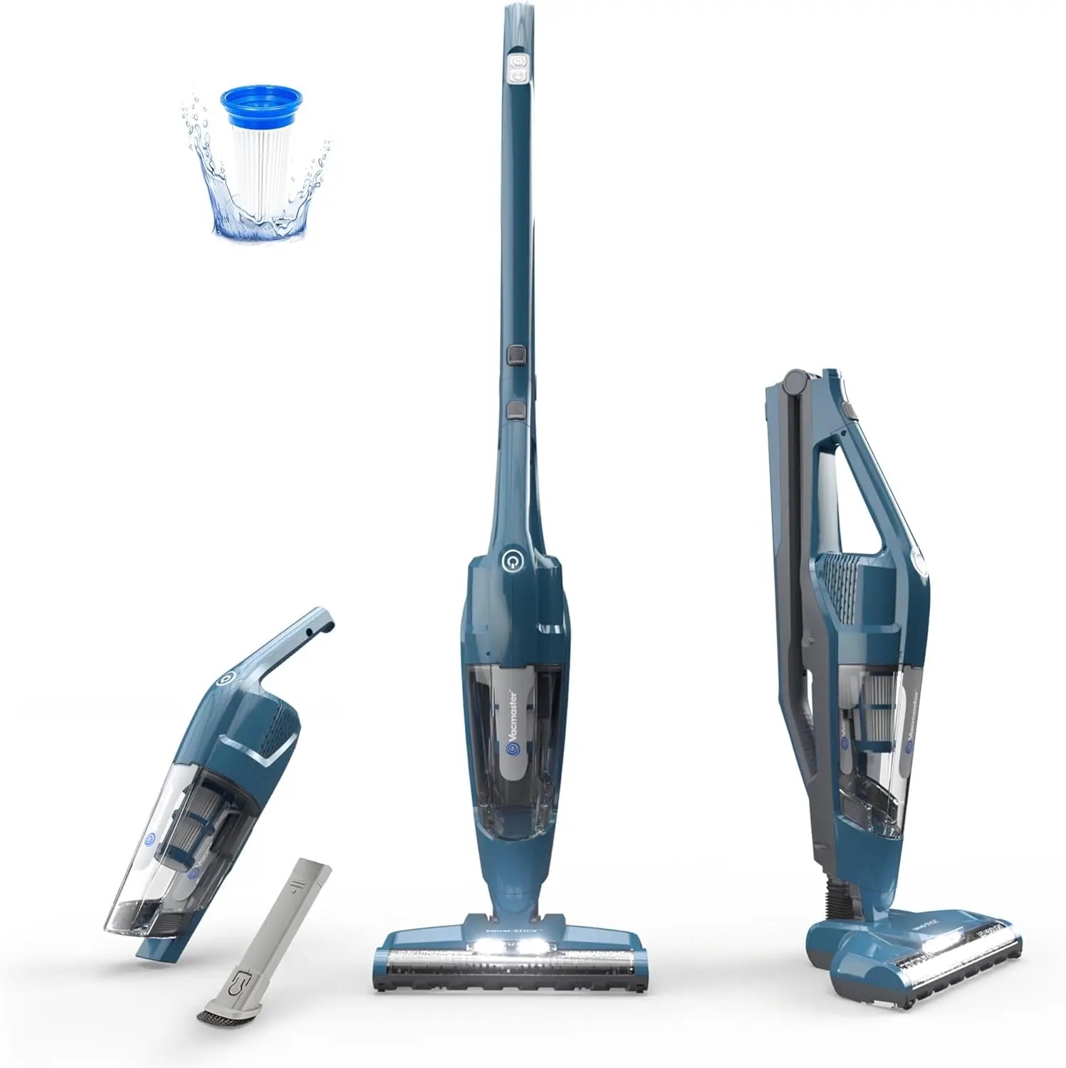

Portable 10.8V Cordless Stick Vacuum Cleaner with LED Light for Floors, Carpets & Pet Hair