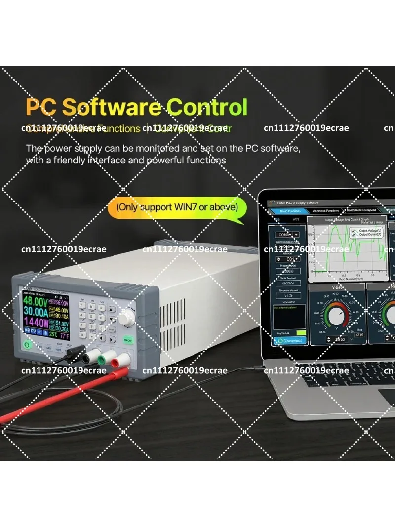 60V 30A 1440W Programmable DC Bench Power Supply High Precision Lab PSU Battery Charger Tester
