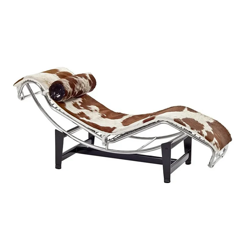 

LC4 Vintage Minimalist Lounge Chair Recliner Modern Designer Chaise Longue for Home, Office, Living Room, Reading, Nap, Relaxing