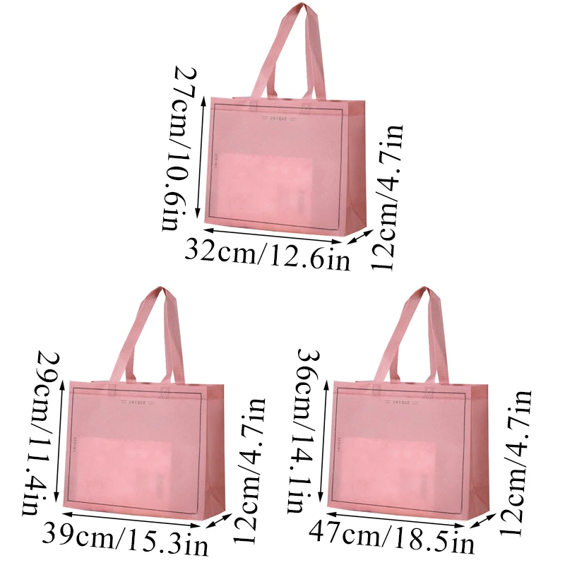 Large Capacity Non-woven Fabric Tote Bag Shopper Bag Reusable handbag Eco Shopping Bag Clothing Package Makeup Gift bags