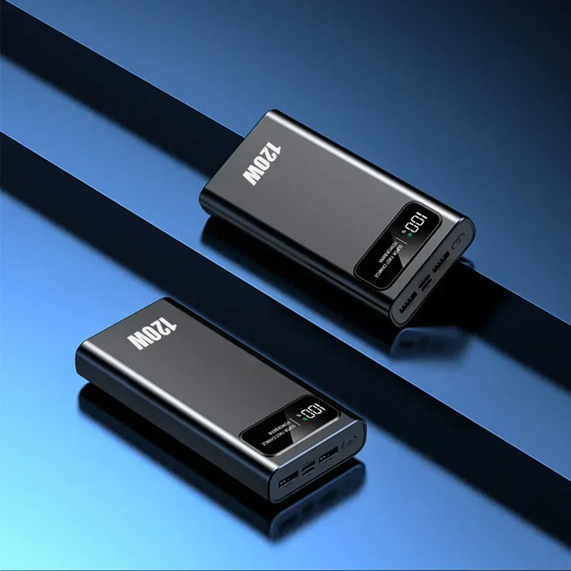 대용량 디지털 디스플레이 보조배터리, 200000mAh 휴대용 보조배터리, 120W 초고속 충전 배터리, 아이폰 삼성 2024