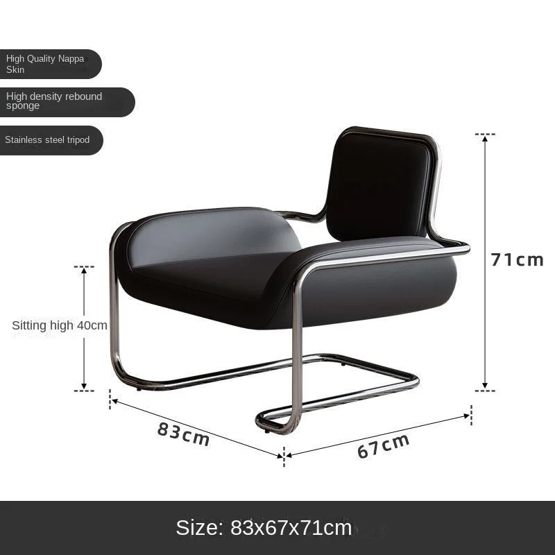 The Middle Ancient Nordic Design Stainless Steel Convex  Chair Be Used As A Lounge Sofa Chair Or A Sofa Chair In The Living Room