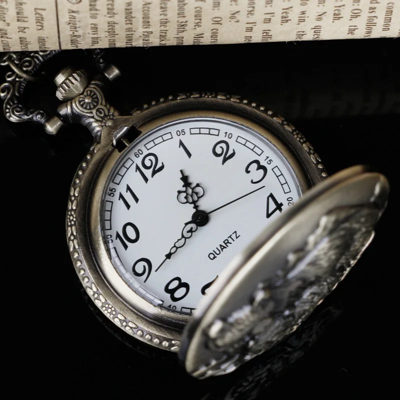 Vintage Koala Beer Bronze Quartz Pocket Watches Pendant Necklace Fob Chain Watch Men Women Children Jewelry Accessories Gifts