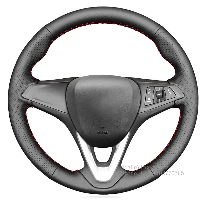 

Artificial Leather Hand-sewn Steering Wheel Cover For Opel Astra (K) Corsa Karl 2014-2020 Interior Accessories