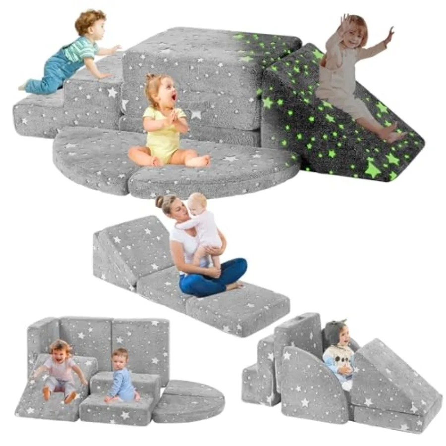 

Набор из 5 мягких блоков для лазания для малышей 1-3 лет: безопасные игрушки для лазания, мягкие игровые комплексы для дома, идеальные для ползания