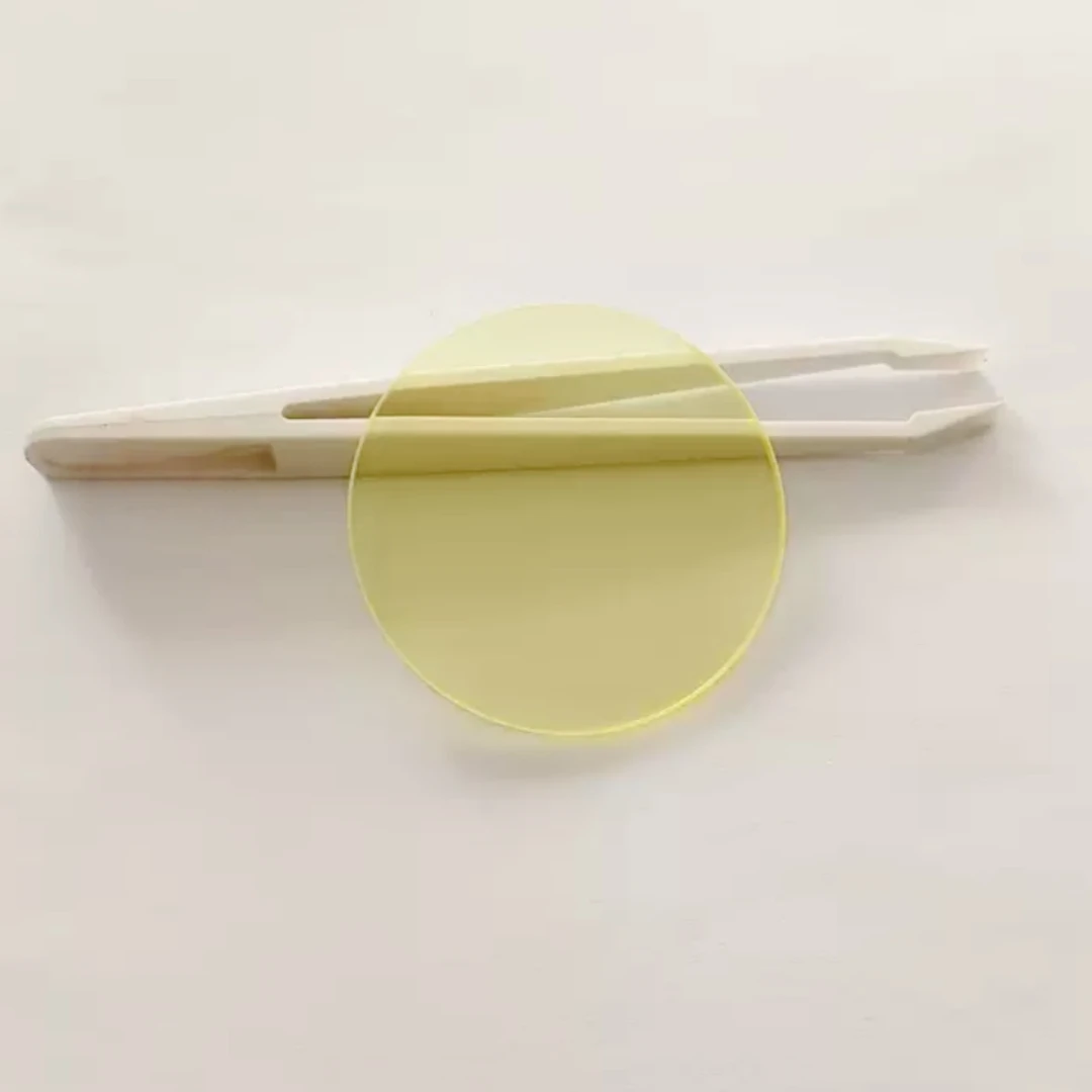 50mm 450nm Cut-off Yellow Optical Filter Infrared Transmitting Glass Lens for Fluorescence Microscope Infrared Photography GG455
