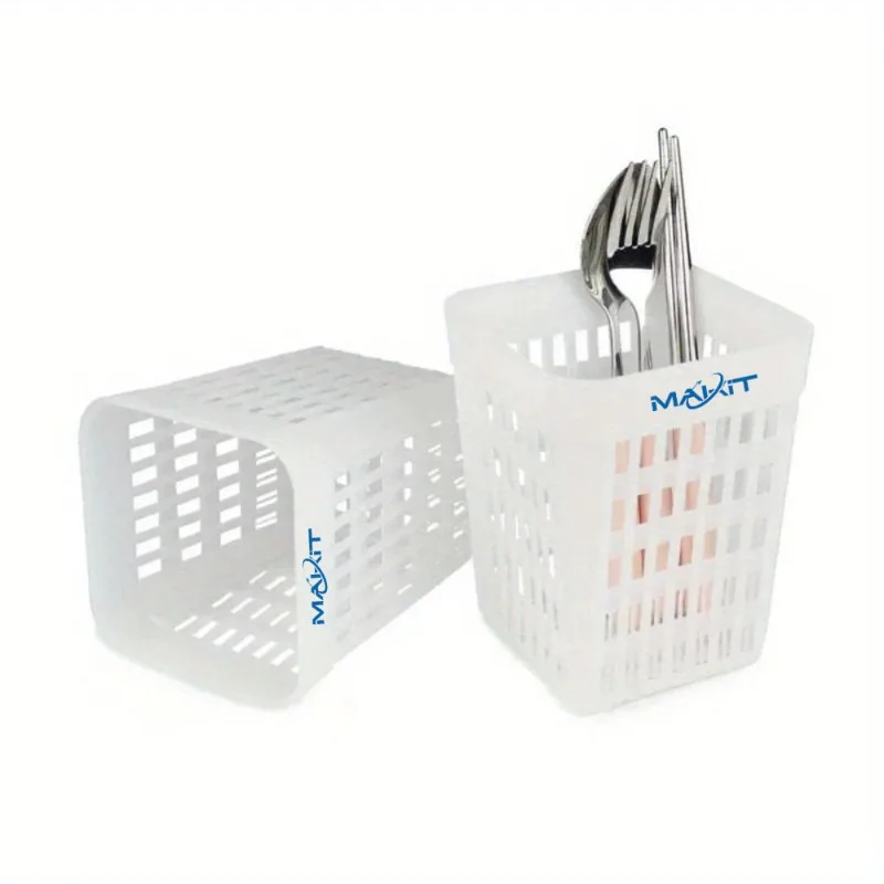 Makit 1pc Transparent Dishwasher Cutlery Basket, Space-Saving Storage Box for Knives Forks Spoons